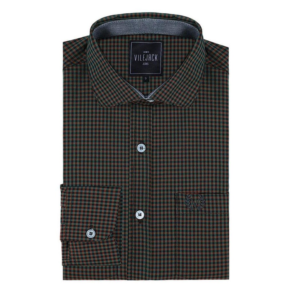 Camisa Tricoline Regular 100% Algodão ML Vilejack VMTL2517