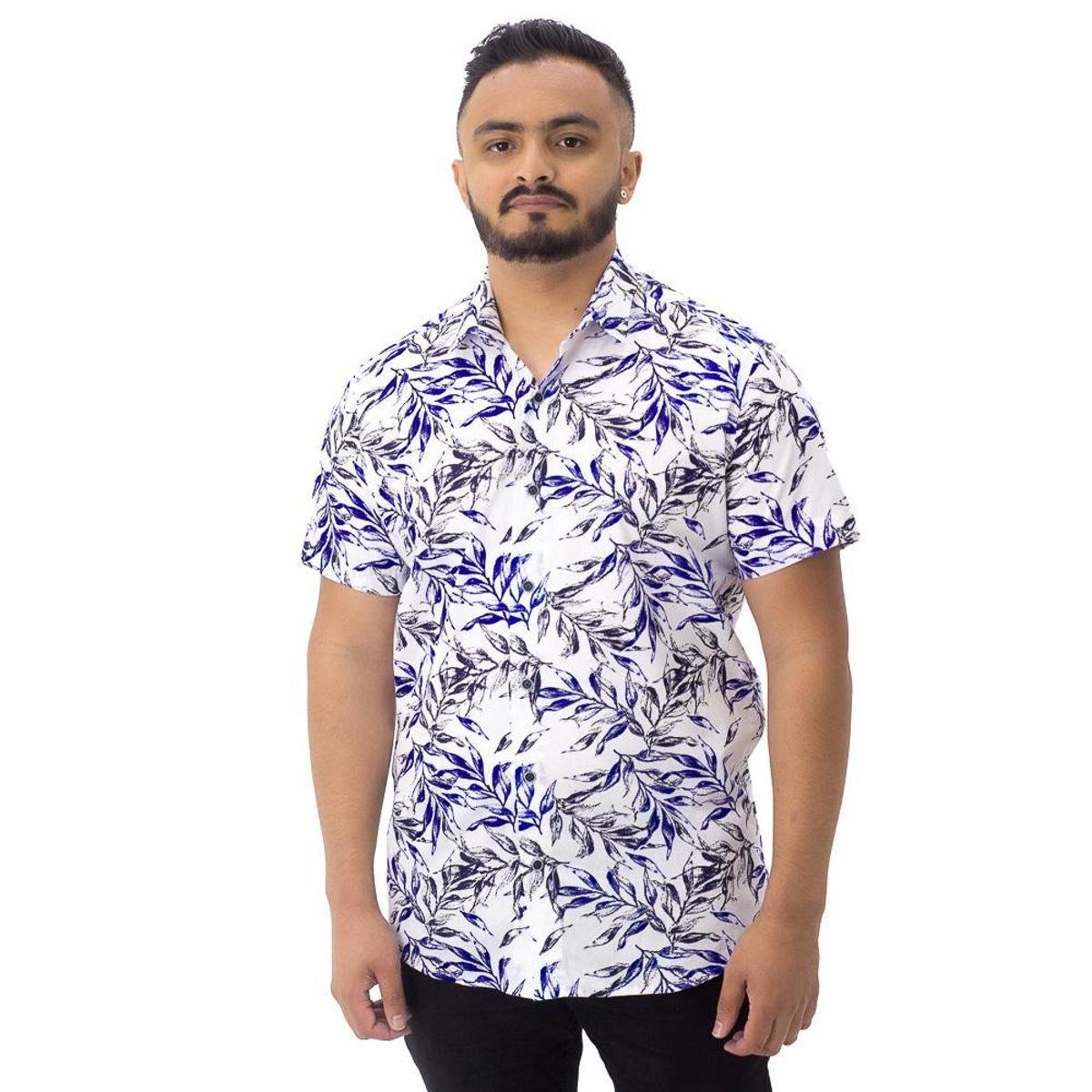 camisa de botao tropical
