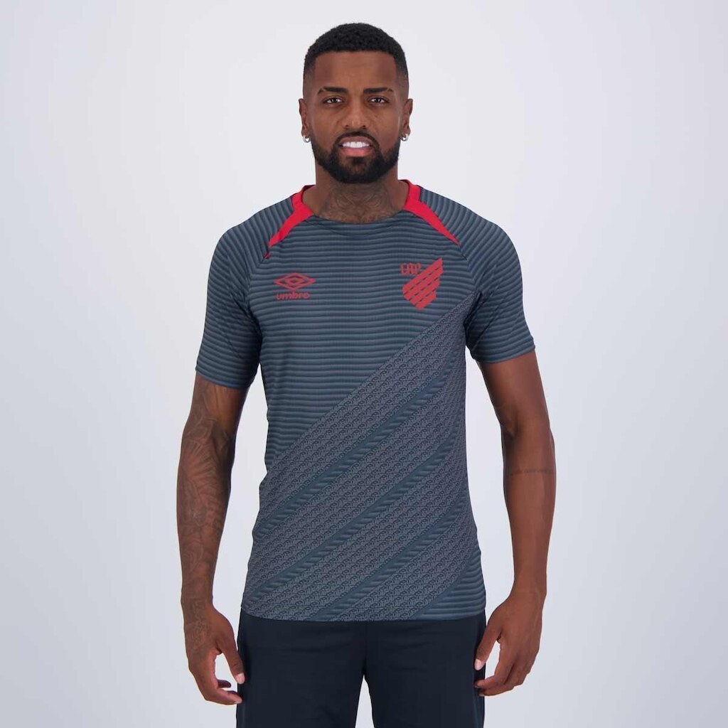 Camisa Umbro Athletico Paranaense Aquecimento 2024 Cinza