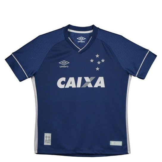 Camisa Umbro Cruzeiro III 2017 Juvenil - Azul Menor preço em Camisa Umbro Cruzeiro III 2017 Juvenil - Azul