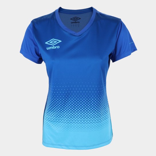 Camisa Umbro Fifty III Feminina - Azul Royal Menor preço em Camisa Umbro Fifty III Feminina - Azul Royal