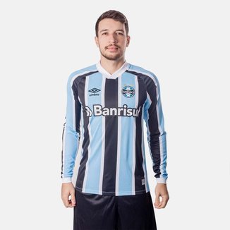 Camisa Umbro Grêmio I 2021 Manga Longa