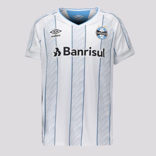 Camisa Umbro Grêmio II 2020 Juvenil - Branco Menor preço em Camisa Umbro Grêmio II 2020 Juvenil - Branco