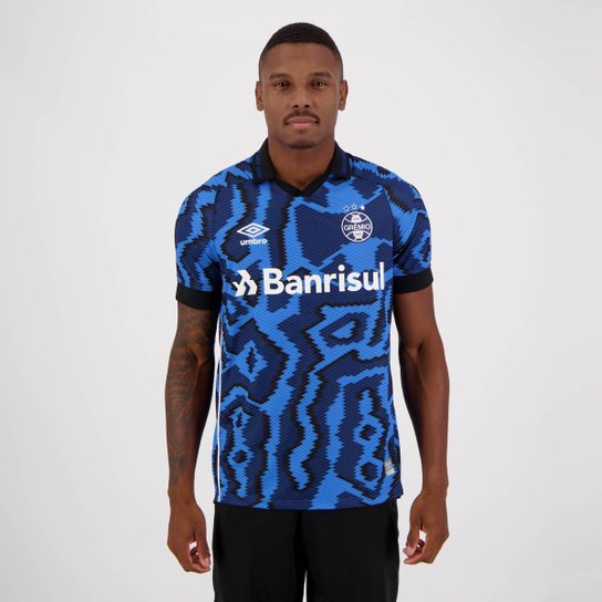 Camisa Umbro Grêmio III 2021 Nº10 - Azul Menor preço em Camisa Umbro Grêmio III 2021 Nº10 - Azul