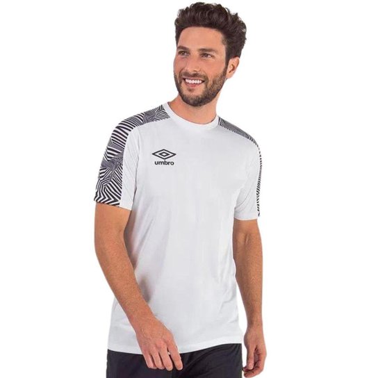 Camisa Umbro Masculina Training Splinter - Branco Menor preço em Camisa Umbro Masculina Training Splinter - Branco