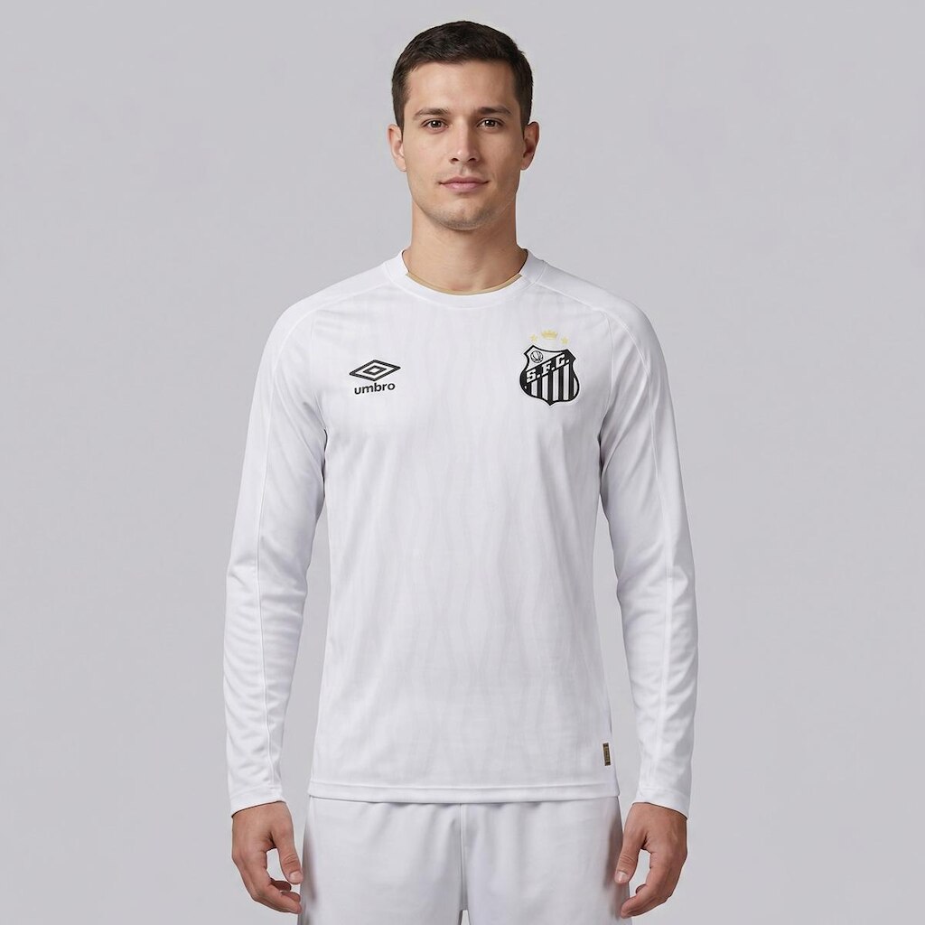 Camisa Umbro Santos I 2026 Manga Longa