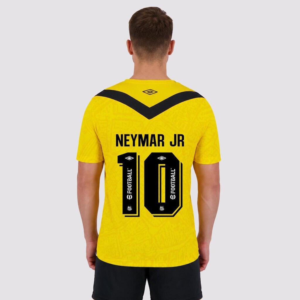 Camisa Umbro Santos III 2024 Com Número 10 Neymar Jr