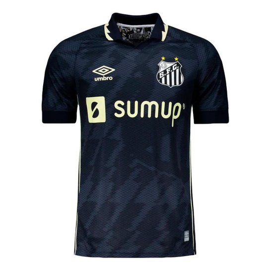 Camisa Umbro Santos Oficial 3 2021 Juvenil - Marinho e Bege - Marinho+Bege Menor preço em Camisa Umbro Santos Oficial 3 2021 Juvenil - Marinho e Bege - Marinho+Bege