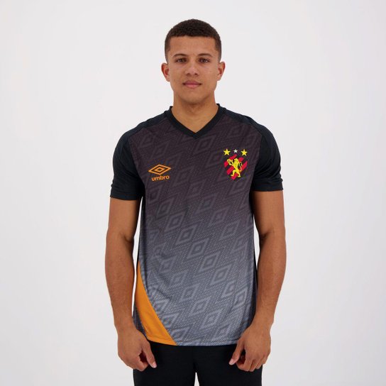 Camisa Umbro Sport Recife Treino 2020 Masculina - Preto Menor preço em Camisa Umbro Sport Recife Treino 2020 Masculina - Preto