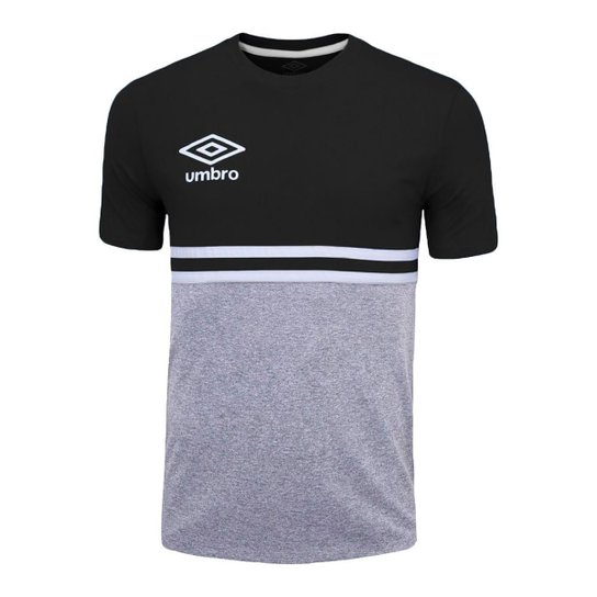 Camisa Umbro TWR Block Color Masculina - Preto+Cinza Menor preço em Camisa Umbro TWR Block Color Masculina - Preto+Cinza