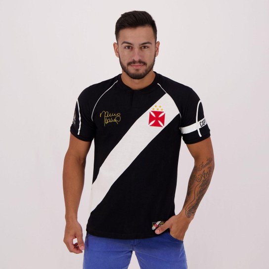 Camisa Vasco 1998 Retrô Mauro Galvão Masculina - Preto Menor preço em Camisa Vasco 1998 Retrô Mauro Galvão Masculina - Preto