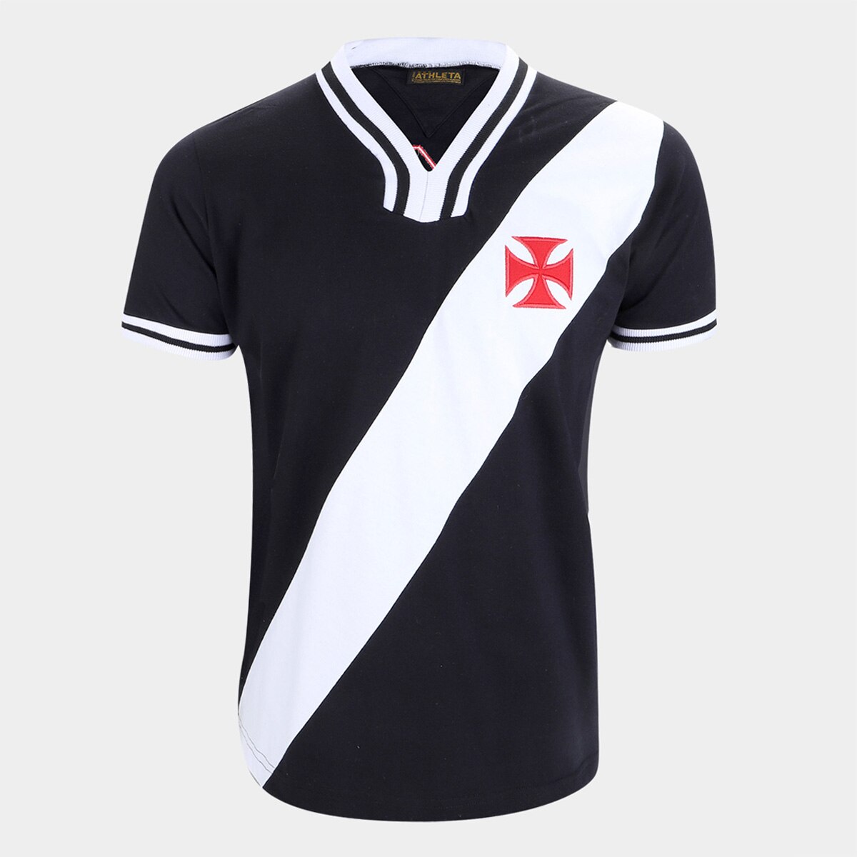 Camisa Vasco Athleta Retrô 1974 Masculina Menor preço em Camisa Vasco Athleta Retrô 1974 Masculina