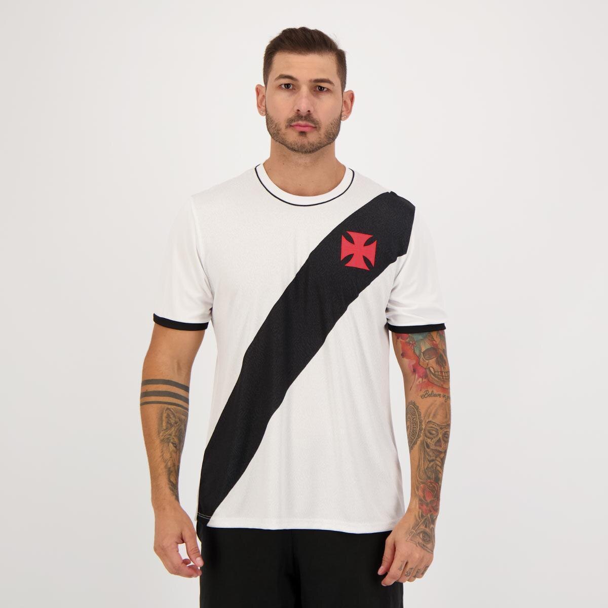 Camisa Vasco Caravel Branca Menor preço em Camisa Vasco Caravel Branca