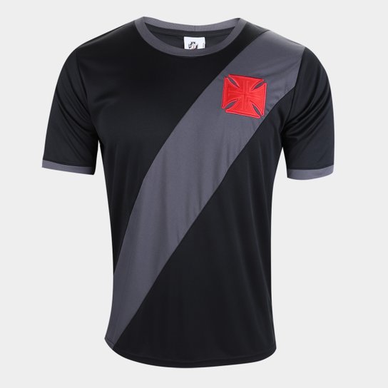 Camisa Vasco Cruz de Malta Dry Masculina - Preto Menor preço em Camisa Vasco Cruz de Malta Dry Masculina - Preto