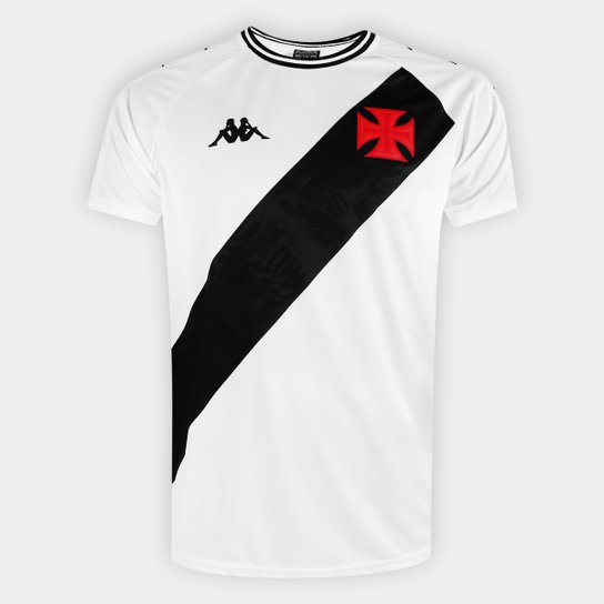 Camisa Vasco da Gama 22/23 Brasil Portugal Kappa Masculina - Branco Menor preço em Camisa Vasco da Gama 22/23 Brasil Portugal Kappa Masculina - Branco