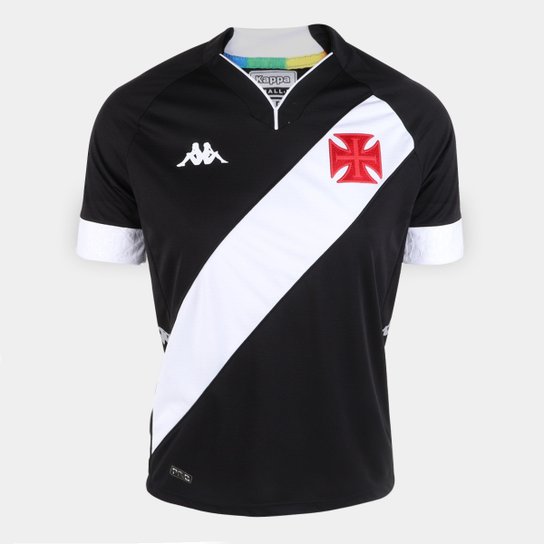 Camisa Vasco da Gama I 22/23 Kappa Torcedor Feminina - Preto+Branco Menor preço em Camisa Vasco da Gama I 22/23 Kappa Torcedor Feminina - Preto+Branco