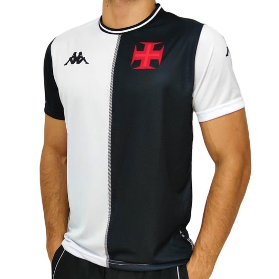 Camisa Vasco Da Gama Kappa Respeito e Igualdade - Masculino - Branco+Preto Menor preço em Camisa Vasco Da Gama Kappa Respeito e Igualdade - Masculino - Branco+Preto