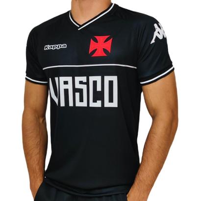 Camisa Vasco Da Gama Kappa Supporter Dark - Masculino - Preto | Netshoes