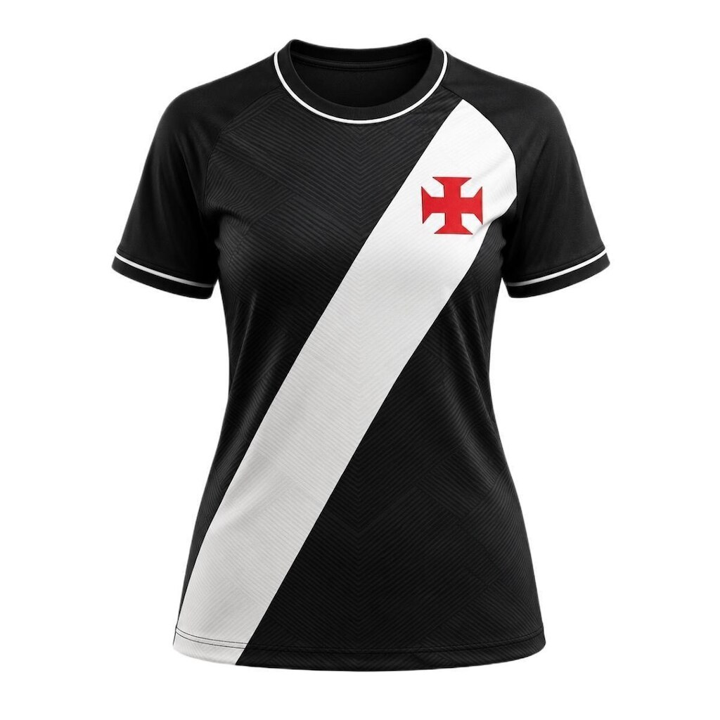 Camisa Vasco Da Gama Sou Raglan Preta - Feminino