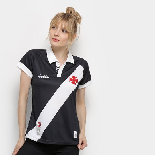 Camisa Vasco I 19/20 s/nº Torcedor Diadora Feminina - Preto é ruim? Camisa Vasco I 19/20 s/nº Torcedor Diadora Feminina - Preto é boa?