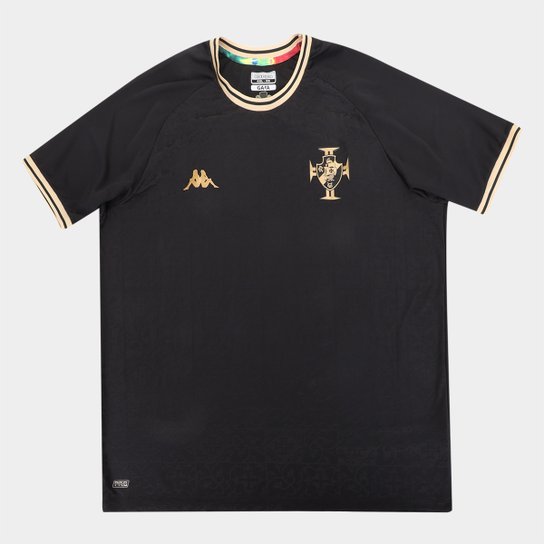 Camisa Vasco III 22/23 s/n° Goleiro Kappa Masculina - Preto Menor preço em Camisa Vasco III 22/23 s/n° Goleiro Kappa Masculina - Preto