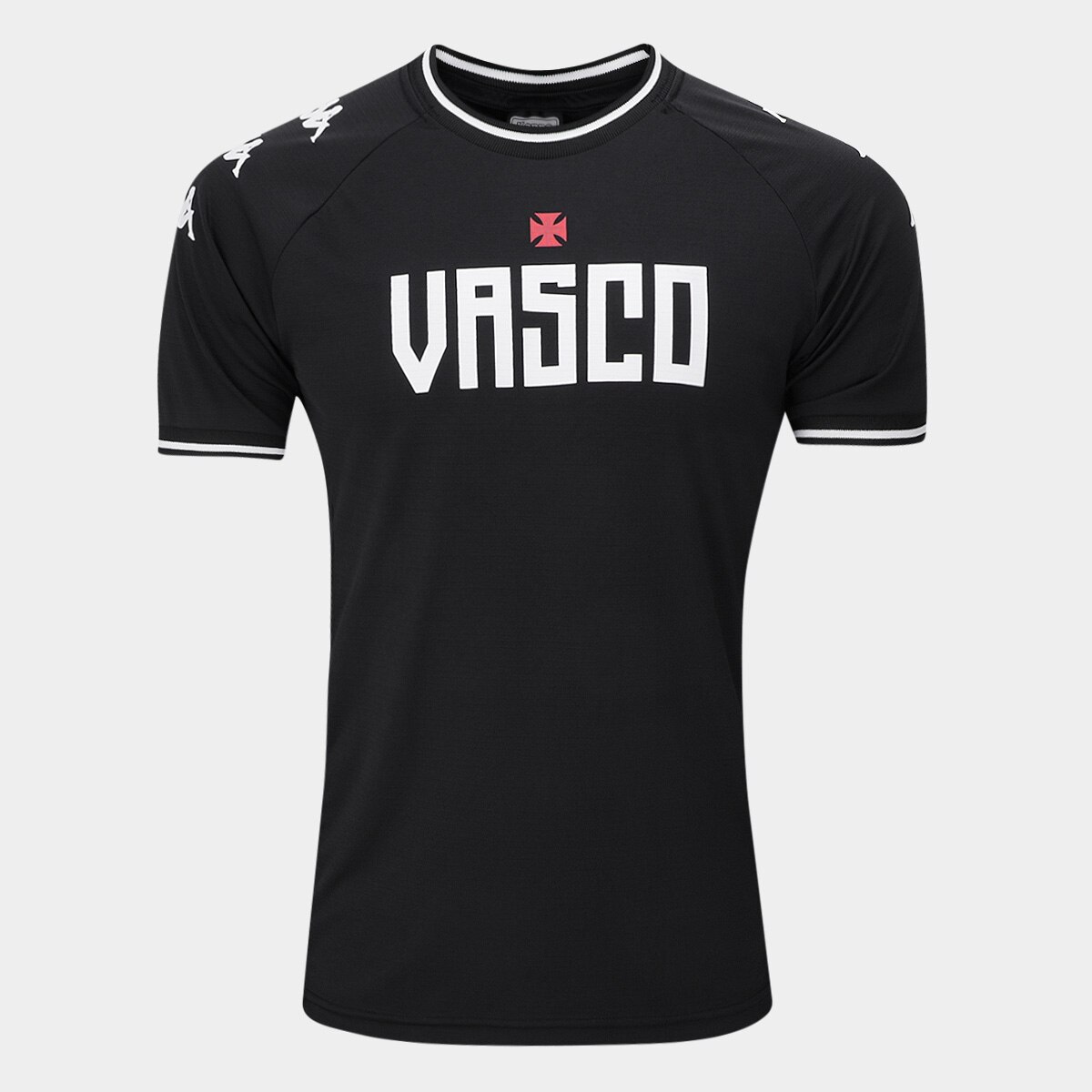 Camisa Vasco Kappa Supporter Lettering Masculina Menor preço em Camisa Vasco Kappa Supporter Lettering Masculina