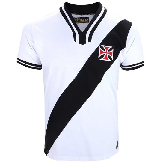 Camisa Vasco Retrô 1970 Branca Masculina - Branco Menor preço em Camisa Vasco Retrô 1970 Branca Masculina - Branco
