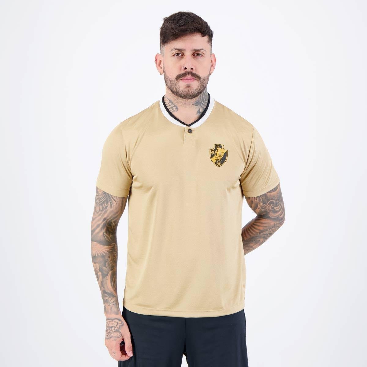 Camisa Vasco Sustento Dourada Menor preço em Camisa Vasco Sustento Dourada