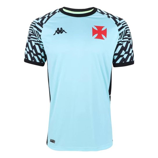Camisa Vasco Treino 2021 Verde Kappa Oficial - Azul Piscina Menor preço em Camisa Vasco Treino 2021 Verde Kappa Oficial - Azul Piscina