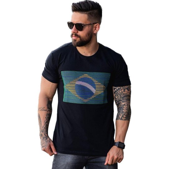 Camisa Volar Algodão Slim Fit Seleção Brasileira Camiseta Brasil Mapa Relevo Masculina - Preto+verde é ruim? Camisa Volar Algodão Slim Fit Seleção Brasileira Camiseta Brasil Mapa Relevo Masculina - Preto+verde é boa?