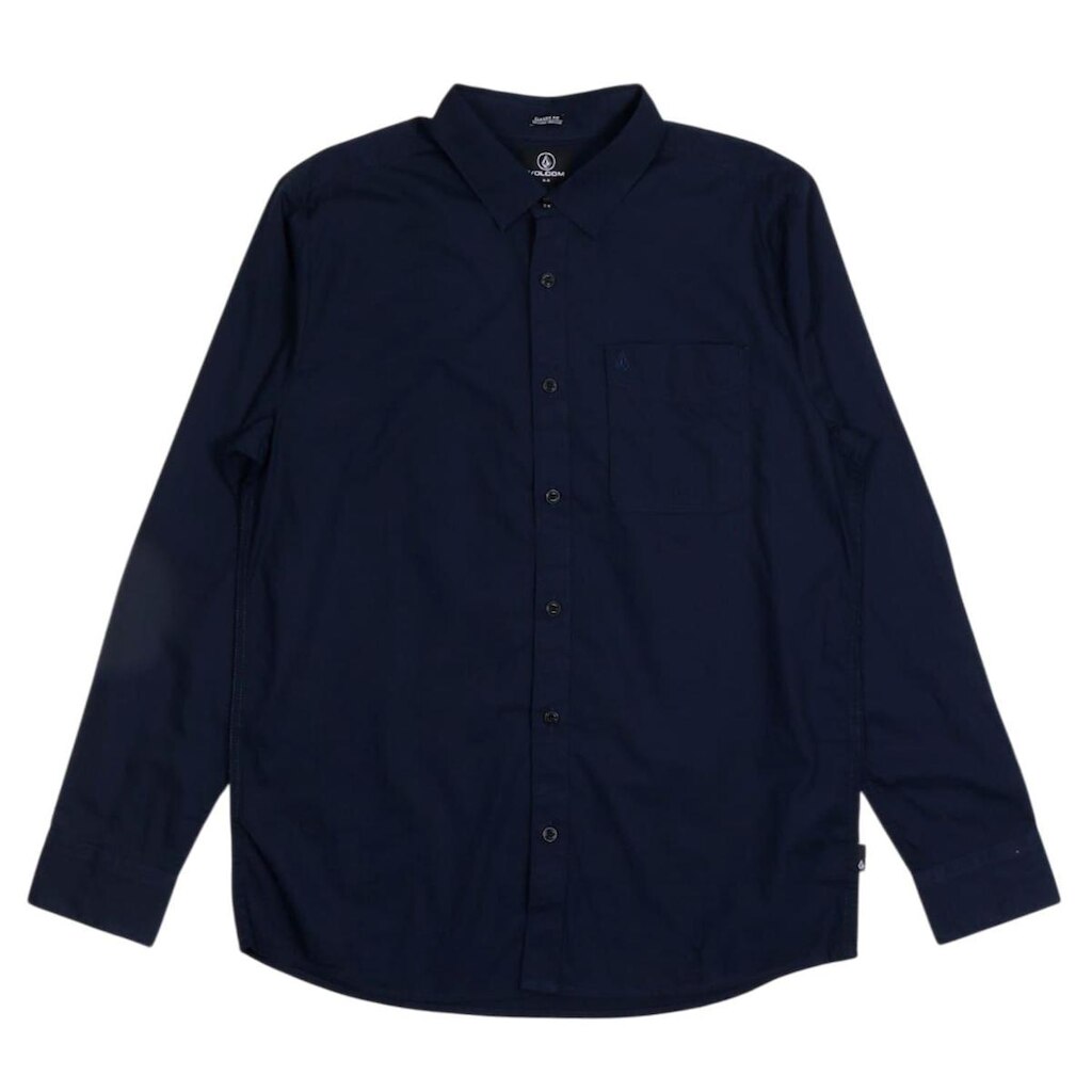 Camisa Volcom M/L Date Knight Azul Marinho