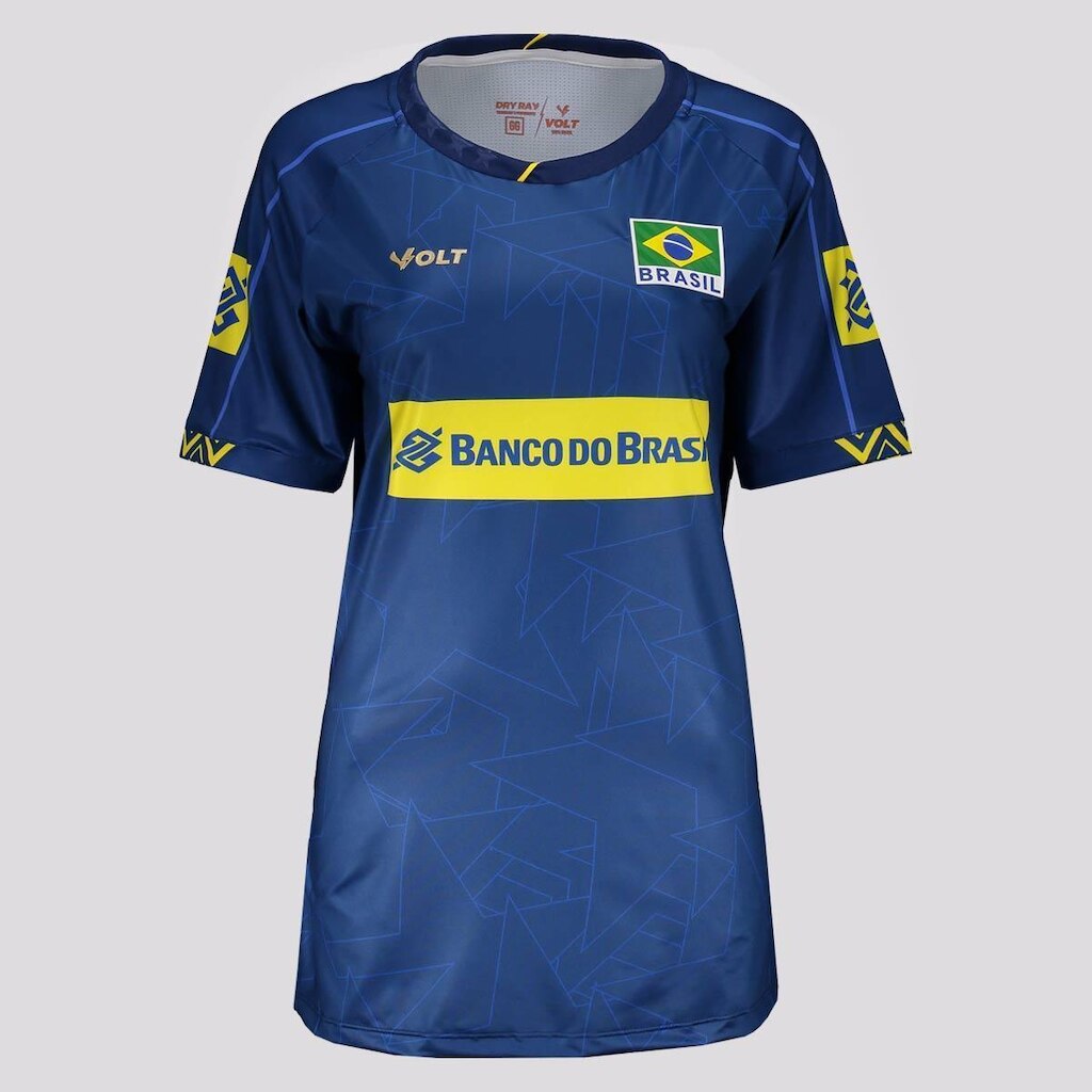 Camisa Volt Brasil Vôlei CBV 2025 Feminina Marinho