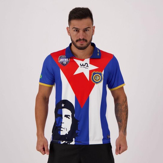 Camisa WA Sport Madureira Goleiro Che - Azul Menor preço em Camisa WA Sport Madureira Goleiro Che - Azul