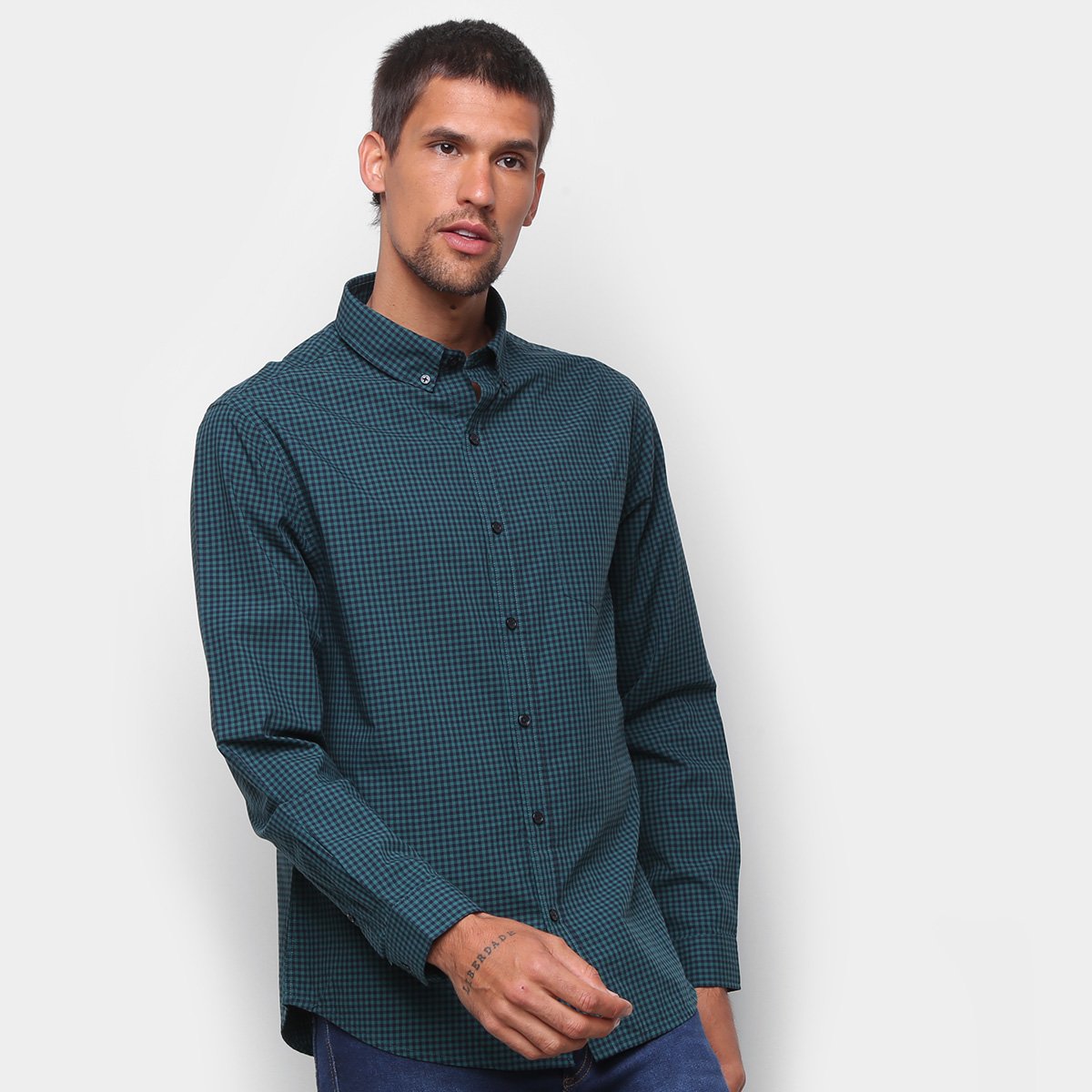 camisa hering xadrez