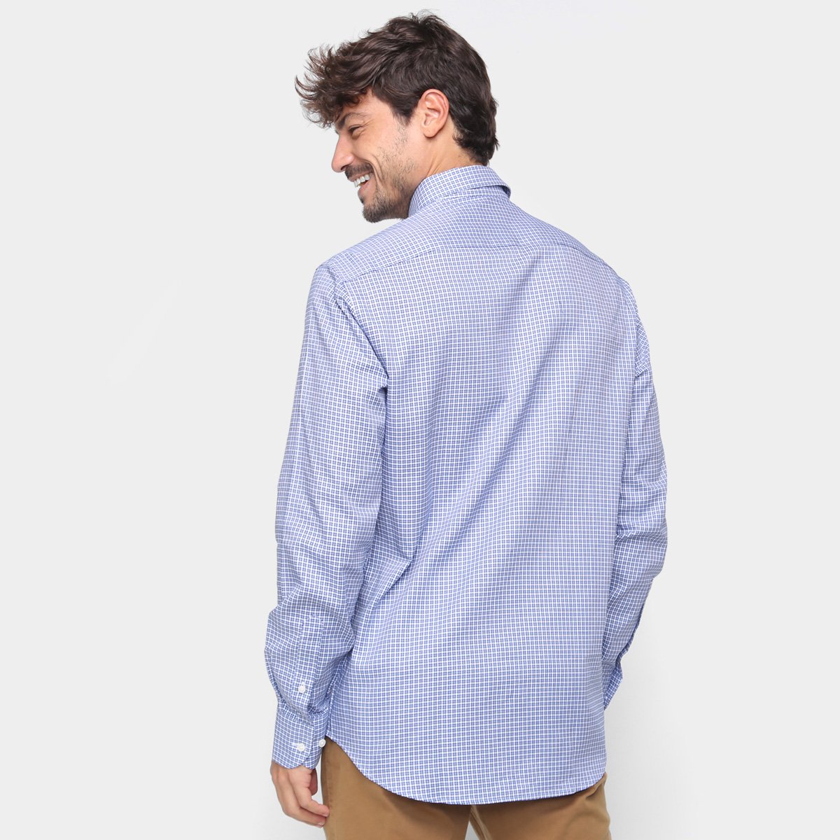 Camisa Xadrez Manga Longa Tommy Hilfiger Masculina - 1