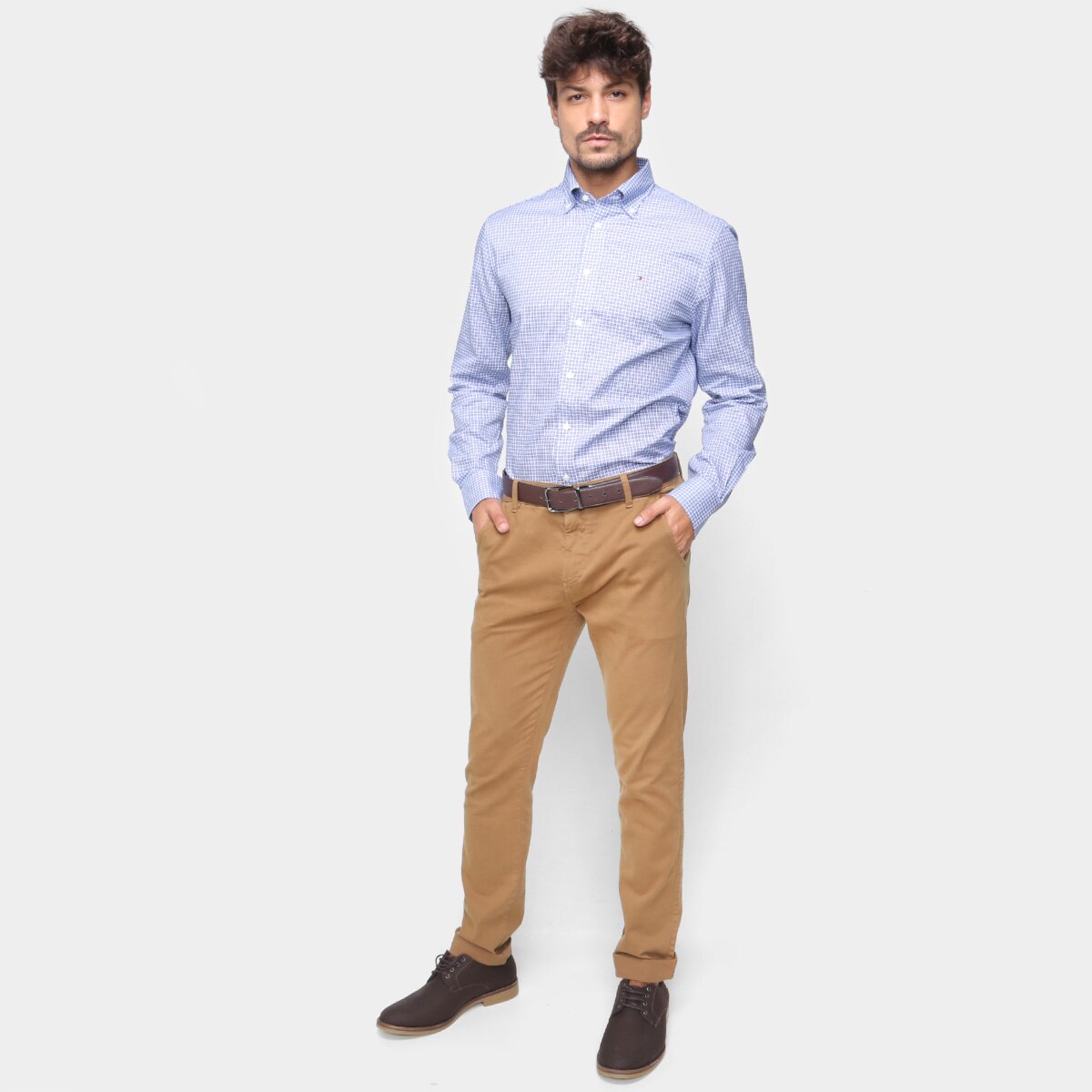 Camisa Xadrez Manga Longa Tommy Hilfiger Masculina - 3