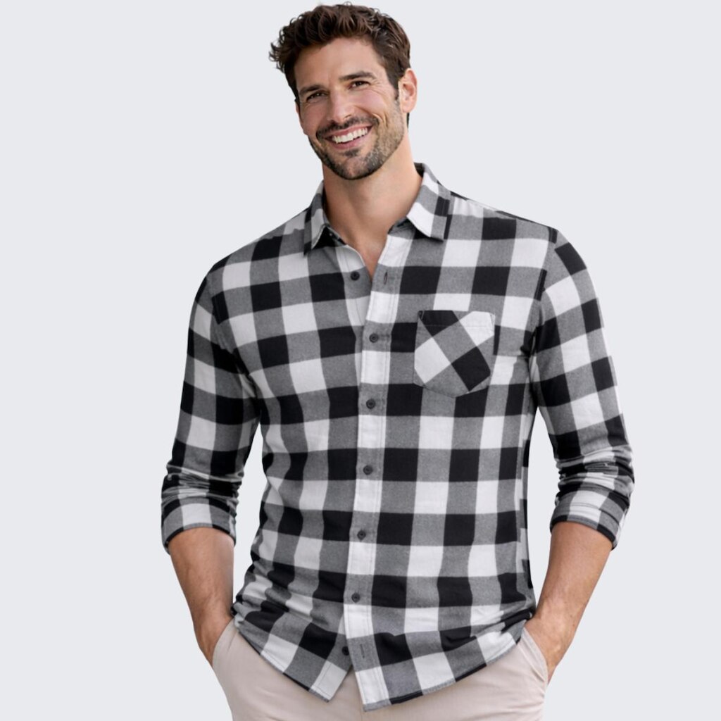 Camisa Xadrez Masculina Flanelada Manga Longa
