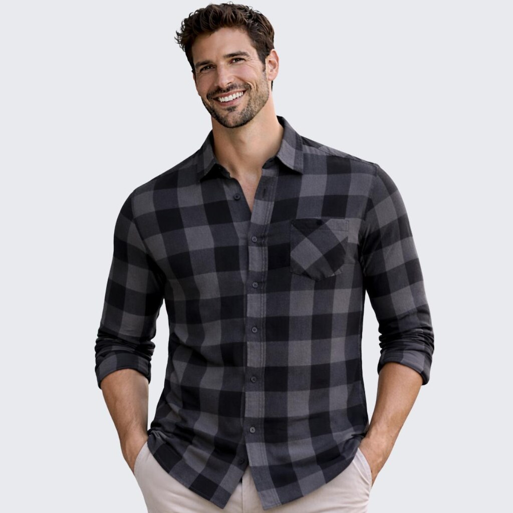 Camisa Xadrez Masculina Flanelada Manga Longa