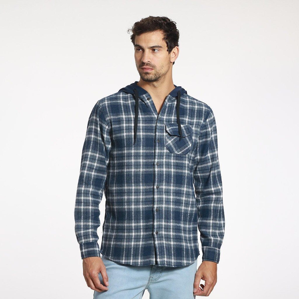 Camisa Xadrez Masculina Manga Longa VLCS