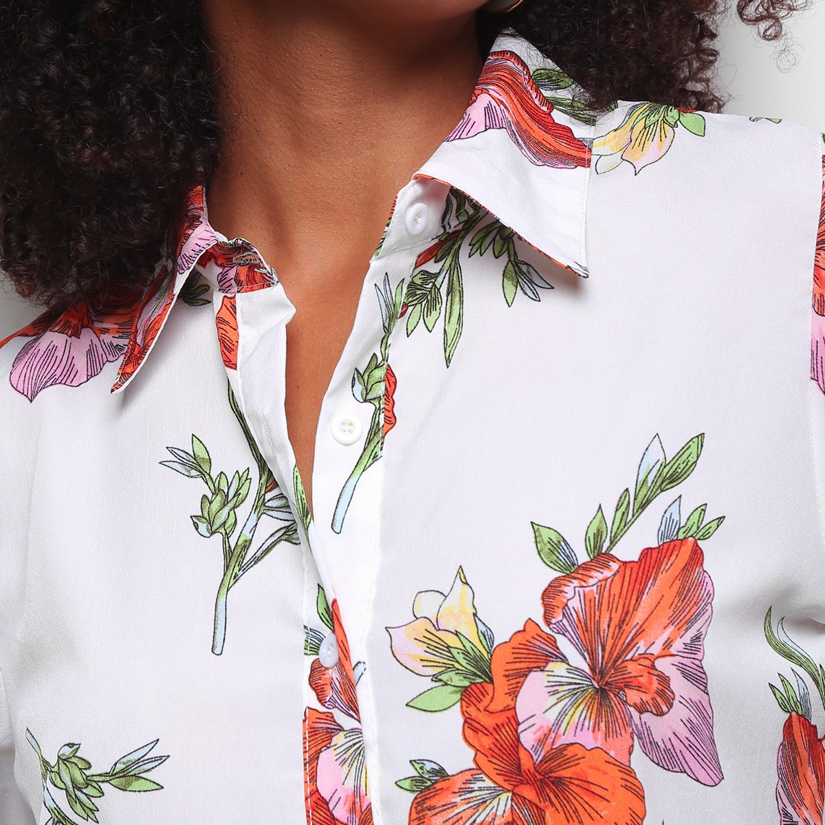 Camisa Yilang Estampada Manga Longa Feminina - 2