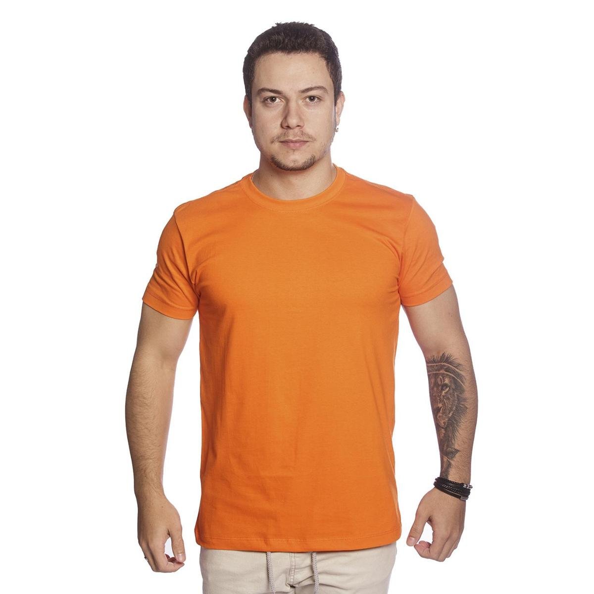 camiseta laranja lisa