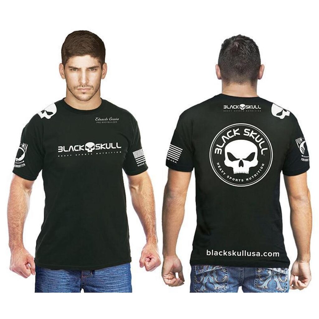 CAMISETA 100% BLACK SKULL