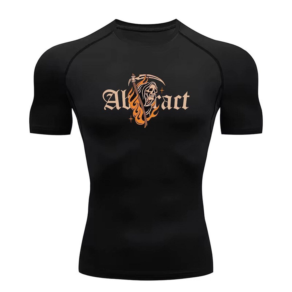 Camiseta Academia Compressão For All Dark Death Abstract