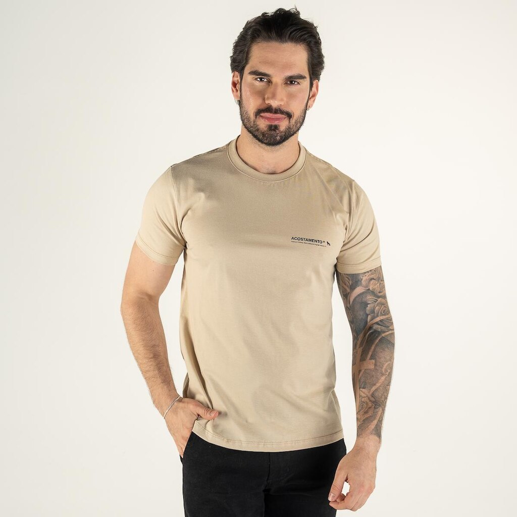 Camiseta Acostaento Casual Beyond Bege