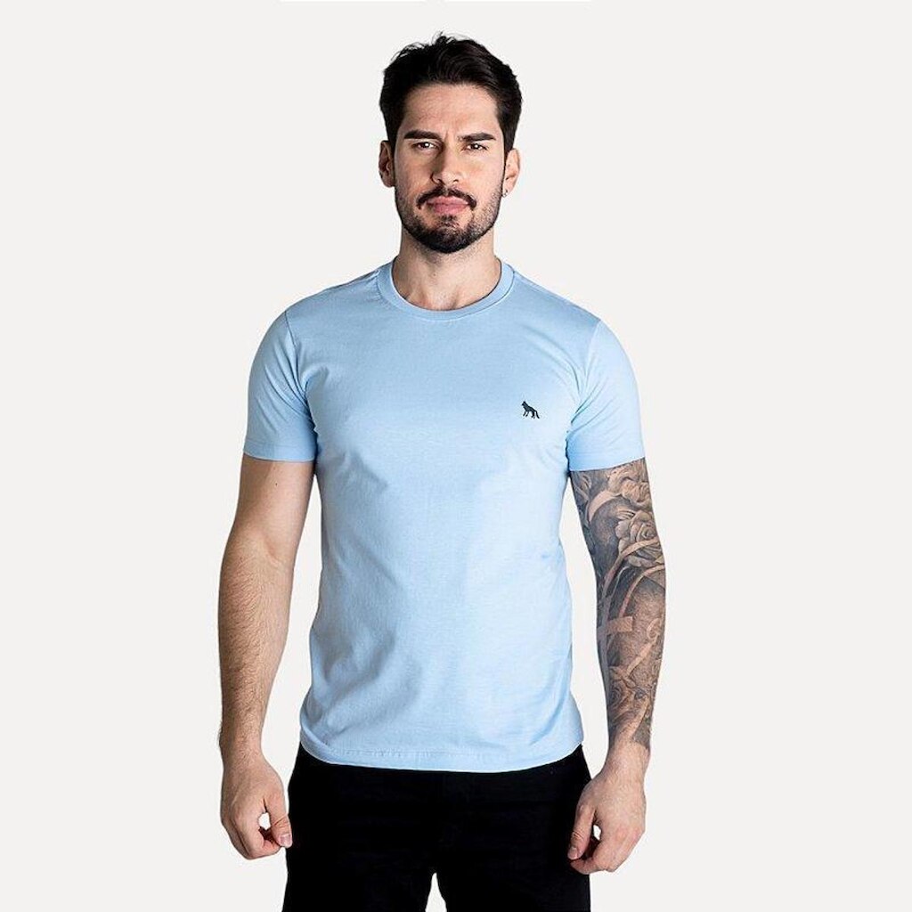 Camiseta Acostamento Básica Azul Claro