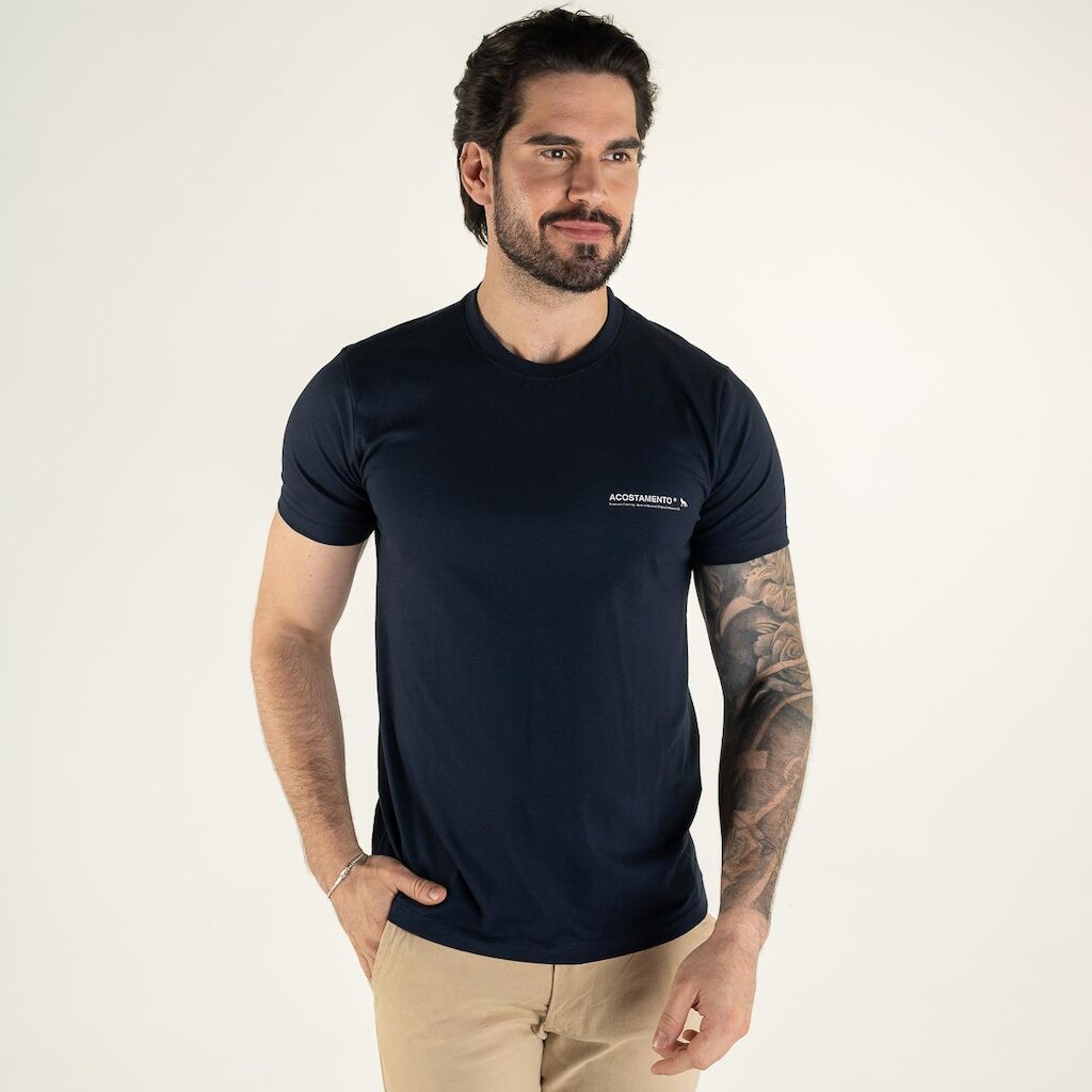 Camiseta Acostamento Casual Beyond Azul Marinho