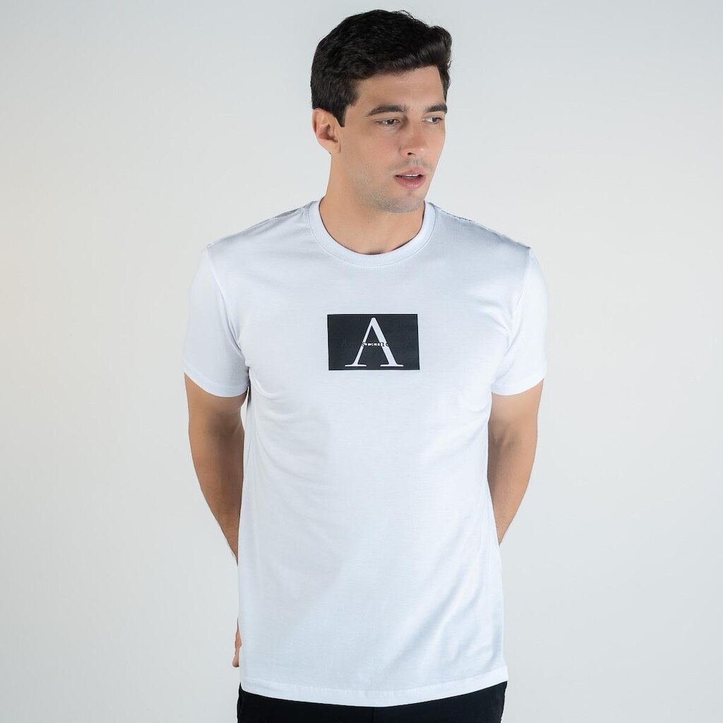 Camiseta Acostamento Letter Central Branca