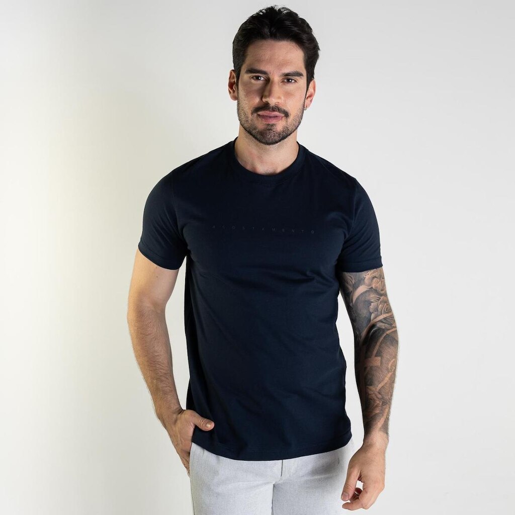 Camiseta Acostamento Minimalist Azul Marinho