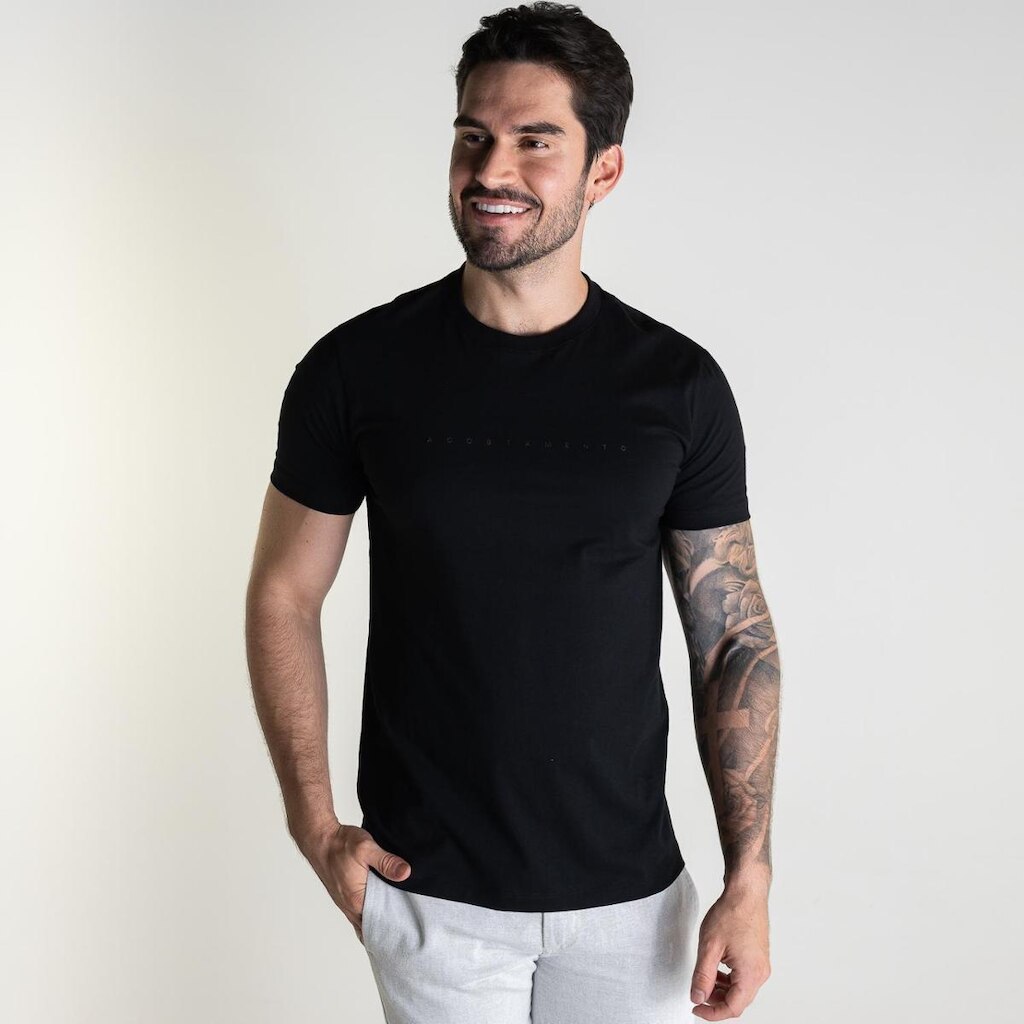 Camiseta Acostamento Minimalist Preta
