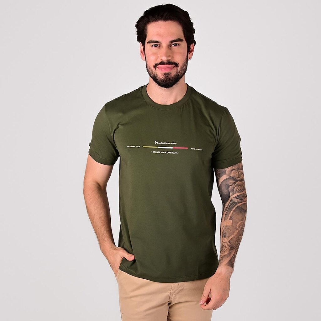 Camiseta Acostamento New Destiny Verde Militar